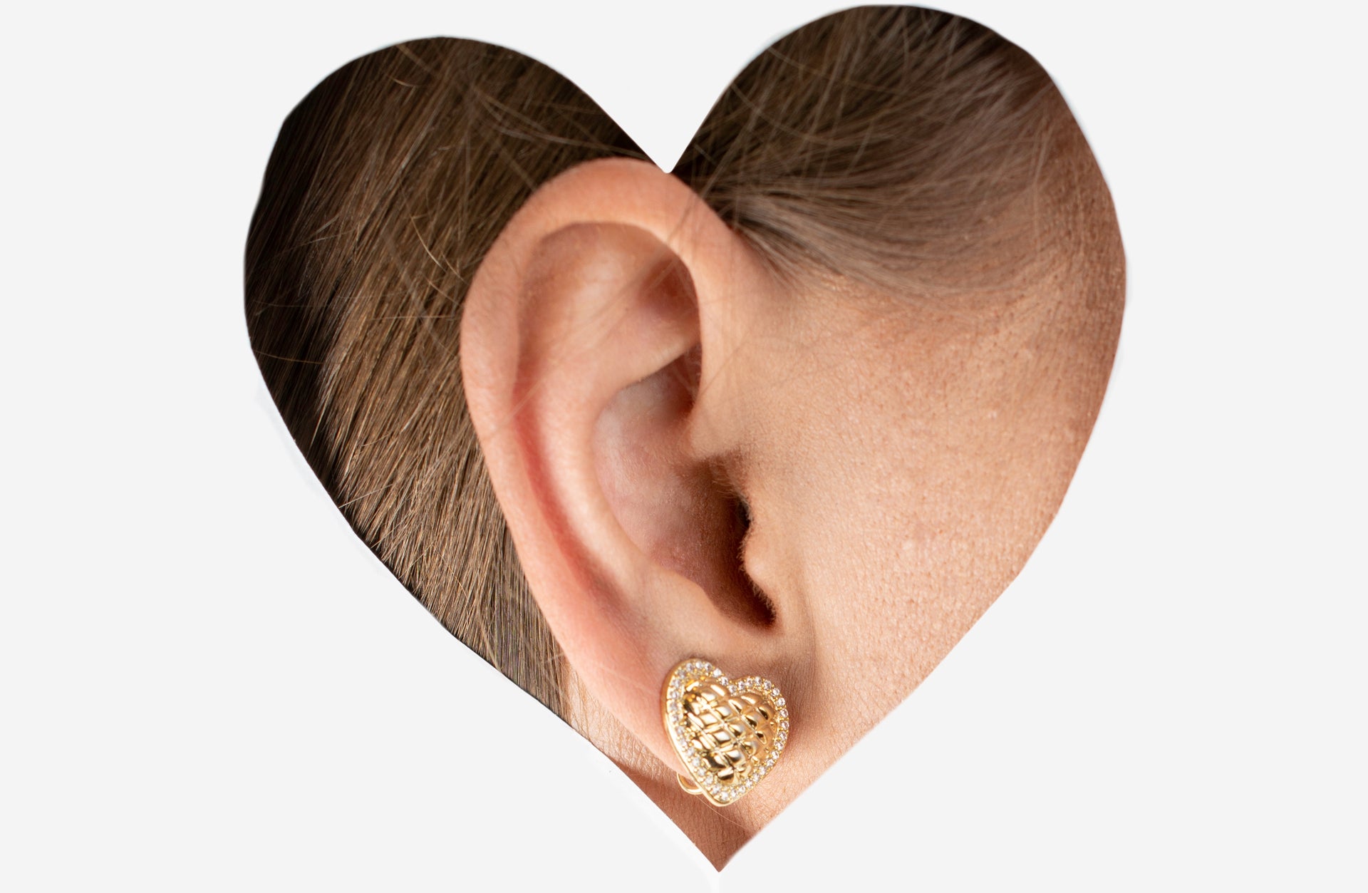 Heart Clip On Earrings