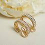 Simulated Diamond Clip on Hoop Earrings