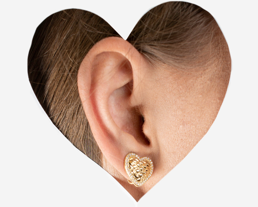 Heart Shape Clip on Earrings