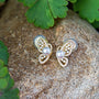 Pearl Butterfly Clip On Earrings