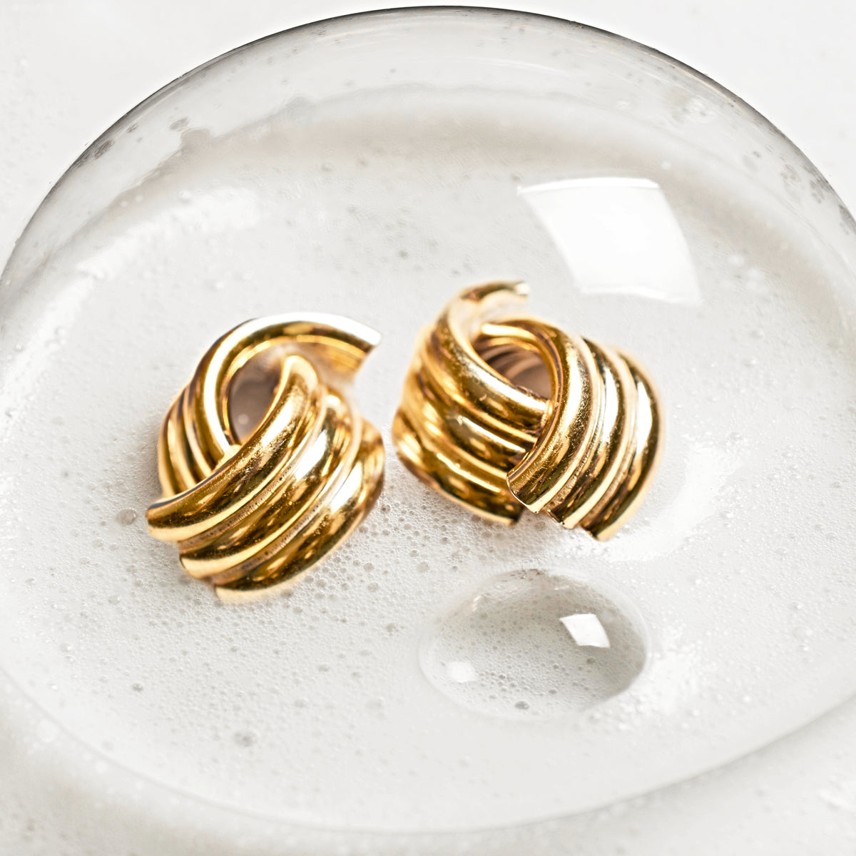 Entwined Gold Multi Hoop Clip on Earrings