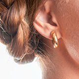 gold hoop clip on earrings