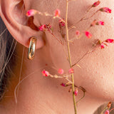 gold hoop clip on earrings