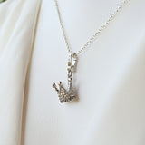 Crown charm necklace