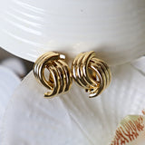 Entwined Gold Multi Hoop Clip on Earrings