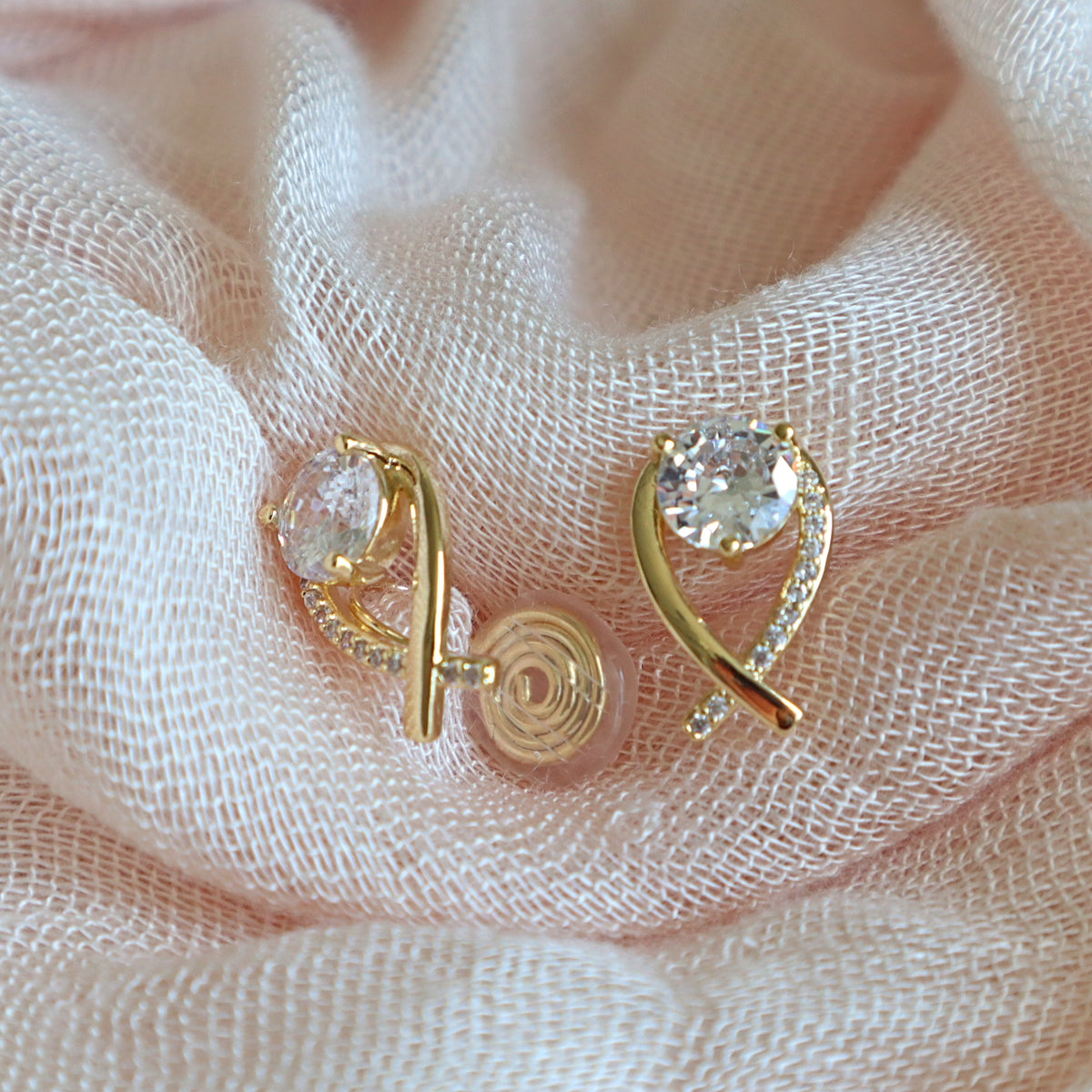 Sparkling Diamond Clip on Earrings