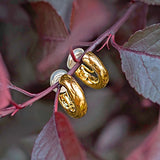 gold hoop clip on earrings