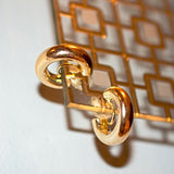 gold hoop clip on earrings