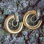 gold hoop clip on earrings